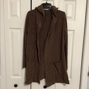 Barefoot Dreams Chocolate Hooded Cardigan